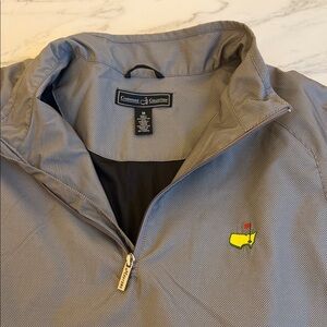 Gray MASTERS Quarter-Zip Pullover with Masters Logo